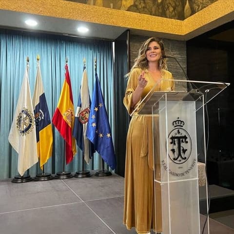Yaiza Díaz en un evento de comunicación